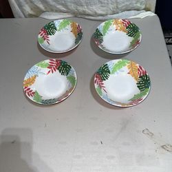 Four Melamine Salad Bowls