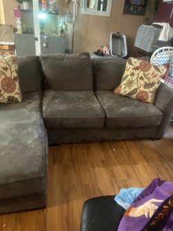 Grey sectional couch