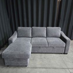 🛋 Coddle Aria Fabric Sleeper Sofa with Chaise 🚚💨 - FREE DELIVERY!