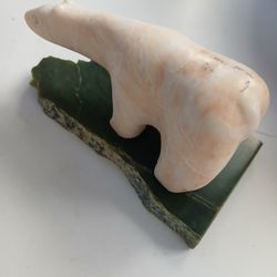Stone  Polar Bear,  on Jade 