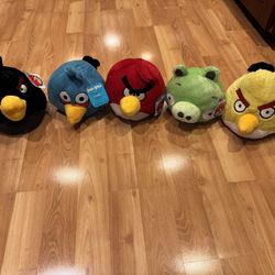 10” Angry Bird Stuffed Animals Set Of 5