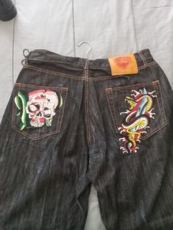 Graphic Jean Shorts Size 40