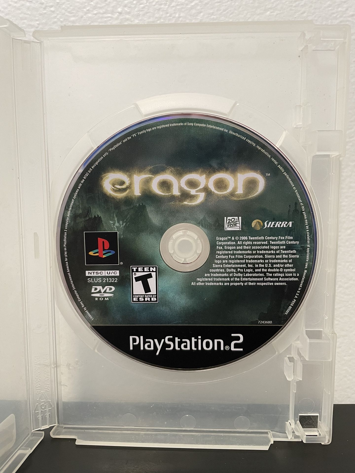 Eragon PS2 Playstation 2 Video Game 2006