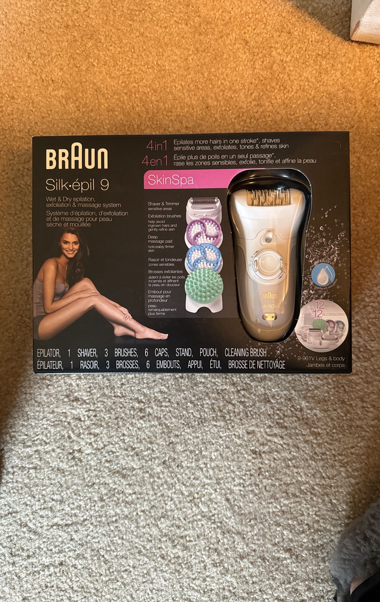 Braun Silk-epil 9 ~ Epilator + Shaver + Trimmer + Exfoliator + Massager