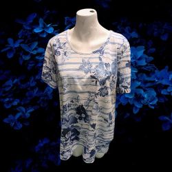 Women's Christopher & Banks Short Sleeve Blouse 