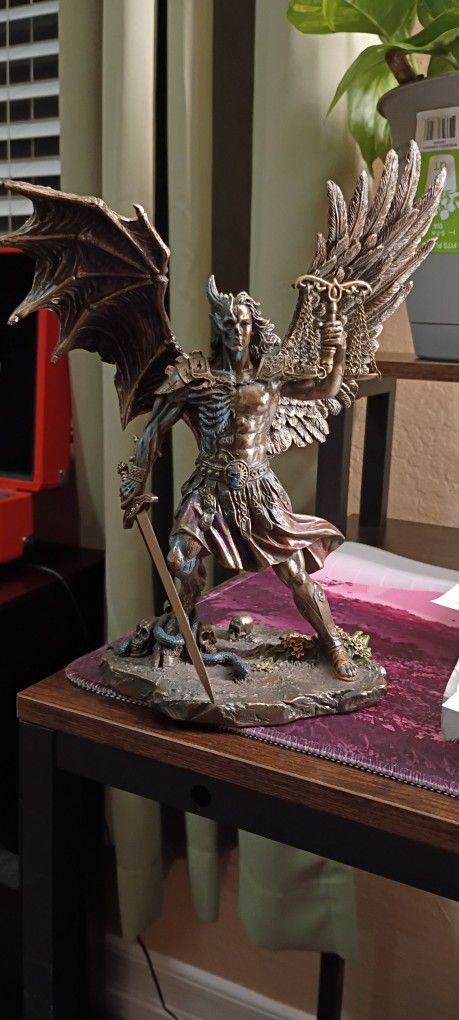 Veronese Design 10 1/4 Inch Judgement of The Nephilim Cold Cast Resin Statue Antique Bronze Finish
