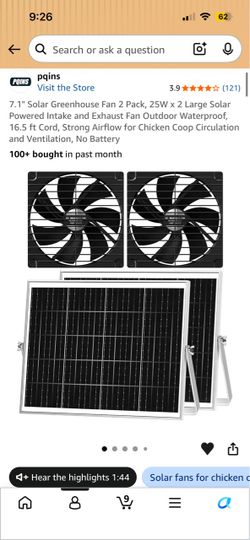 Solar Powered Fans