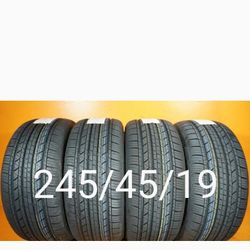 4 New Tires For Sale 245/45/19 We Service Motorcycle Tires
