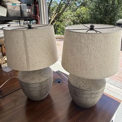 Pottery Barn side table lamps