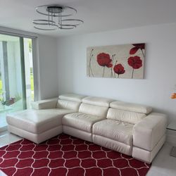 Sofá de Piel con Asiento reclinable 