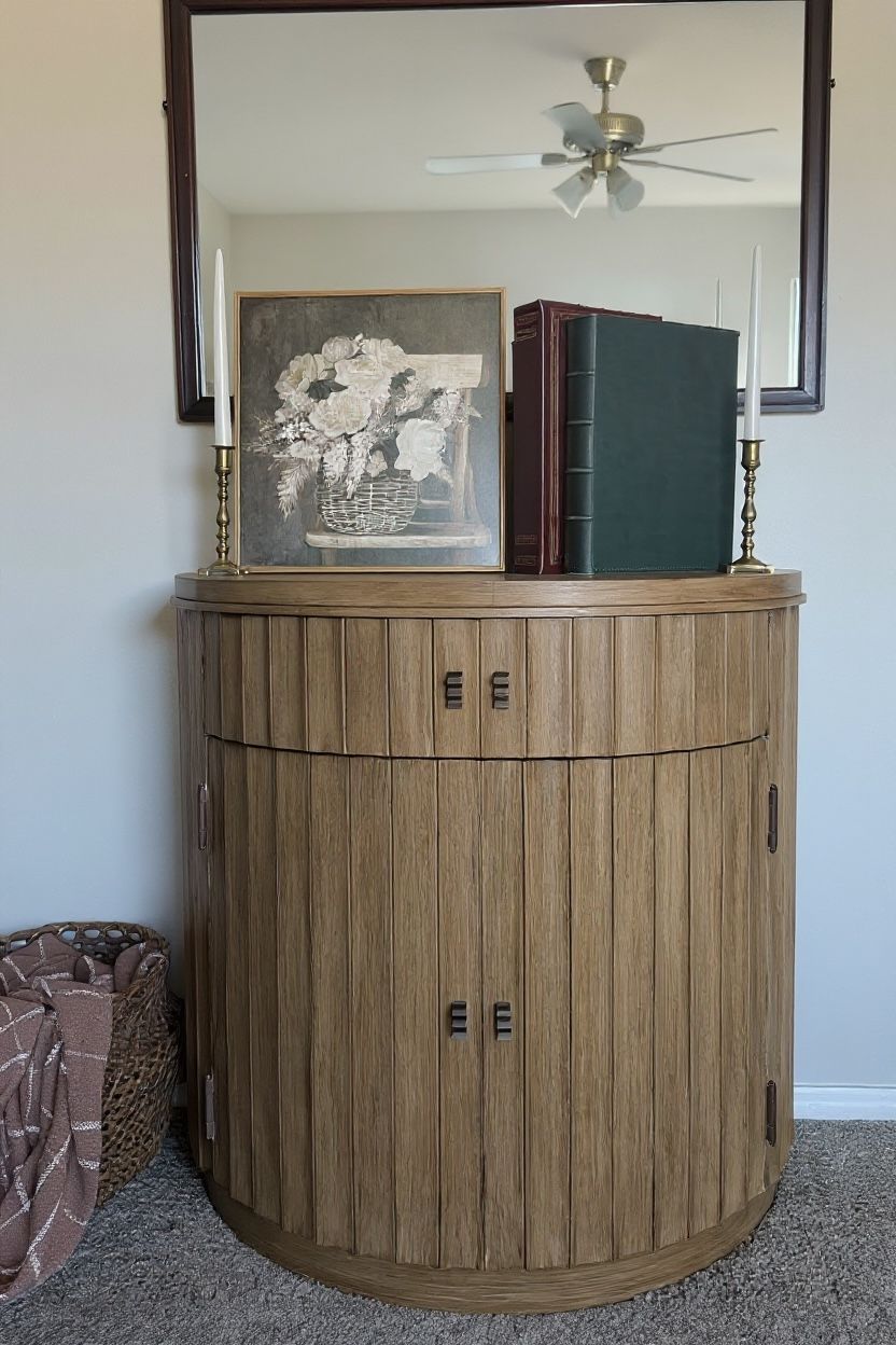 Beautiful Half Moon Fluted Cabinet 