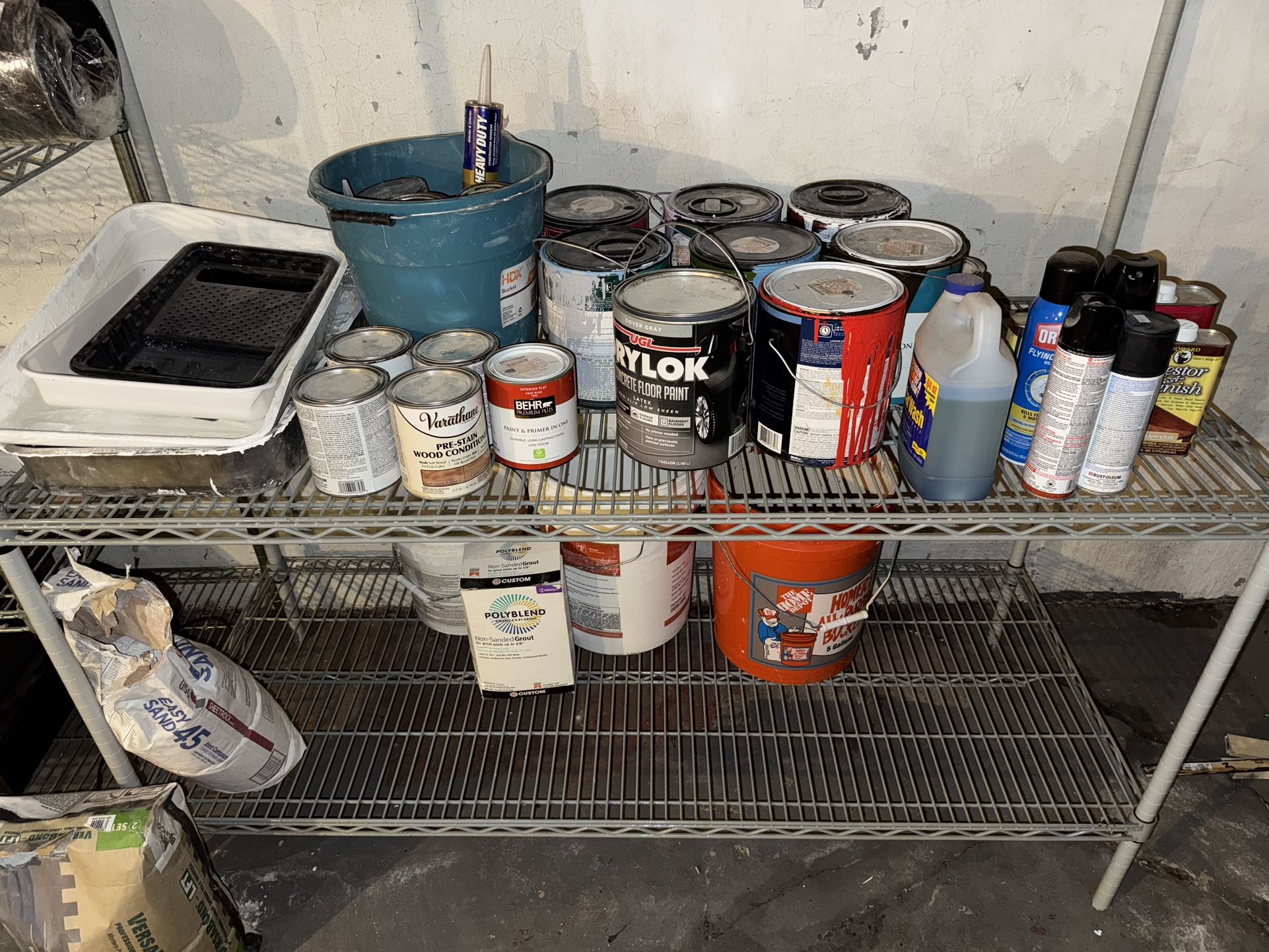 Paint and DIY Supplies Lot – New & Used – Take Everything!