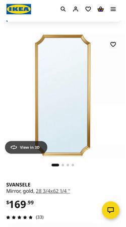 Gold wall mirror