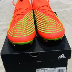 New Adidas Predator Edge.1 FG Soccer Cleats Solar Red