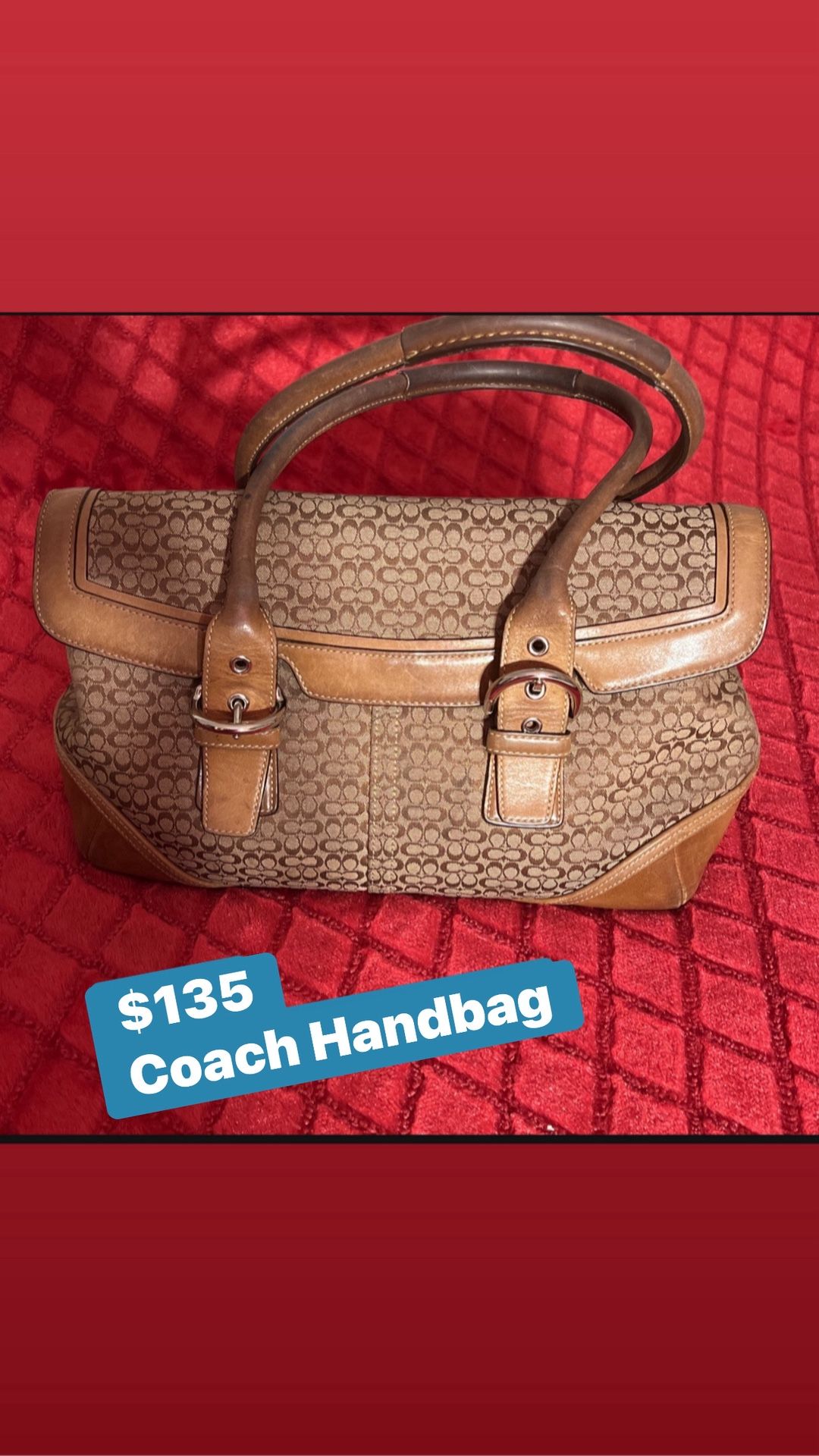 π© COACH - signture women bag (Brown /Leather)