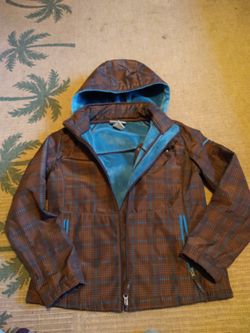 Women's Free Country Brown Teal Shell Jacket
