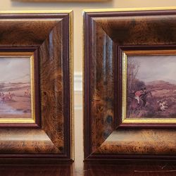 Two (2) Frames Miniature Oil Paintings by Francis Calcraft Turner 6.5"x5.5"