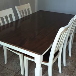 Dining Table And Four Matching Chairs