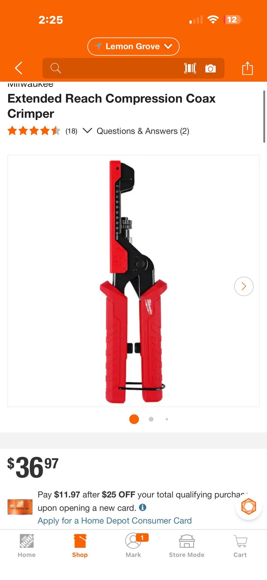 Milwaukee Coax Crimper 