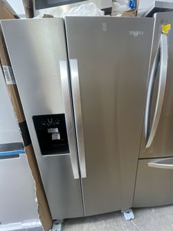 33”inch Apartment Size Side By Side Whirlpool Fridge 