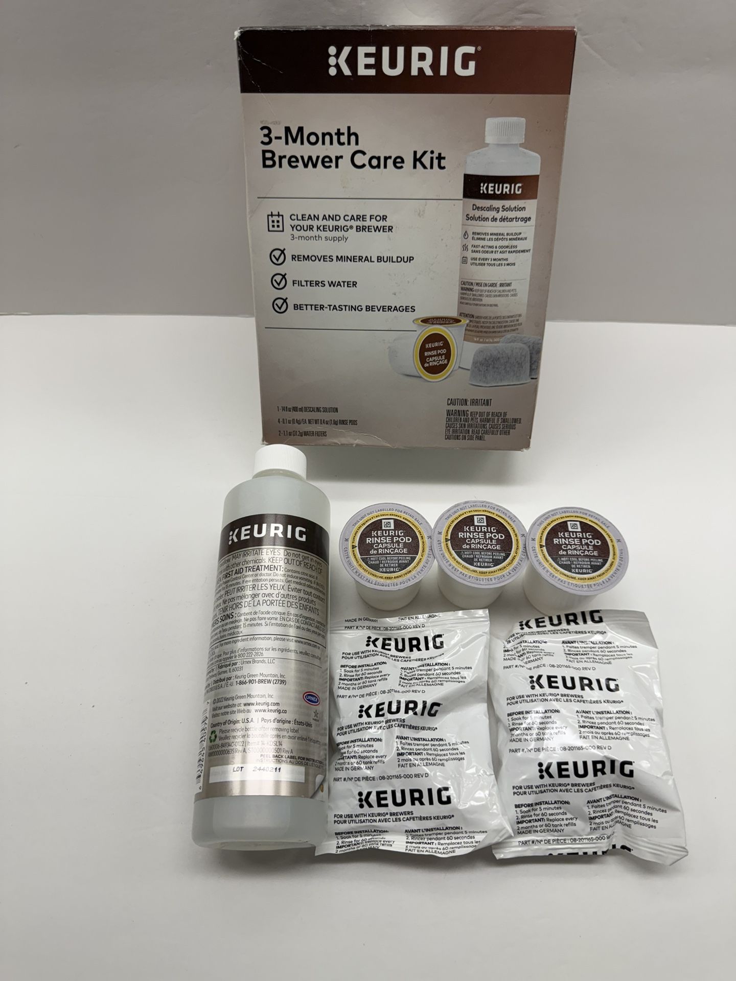 Keurig Descaling Solution 3-Month Brewer Maintenance Care Kit