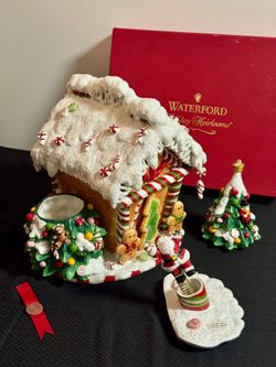 Waterford Holiday Heirlooms Gingerbread House Cookie Jar
