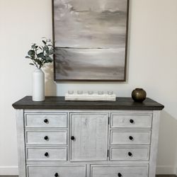 Dresser Buffet Table Console Table Painting Candle Holder And Vase Console Table Wood Dresser Table 