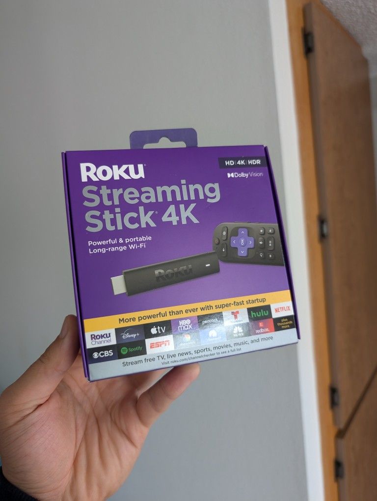 Roku Streaming Stick 4K Streaming Device 4K/HDR/Dolby Vision with Voice Remote with TV Controls