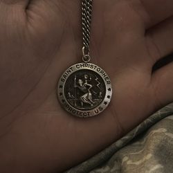 Saint Christopher Sterling Silver Chain