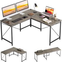 Bestier 95” L-Shaped Desk w/ Monitor Stand – Home Office/Gaming – Graduation Sale