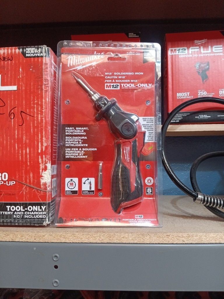 MILWAUKEE M12 12-VOLT SOLDERING IRON CAUTING TOOL ONLY
