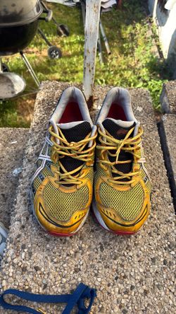 ASICS Size 12 – Red/Yellow/Black/White – Used