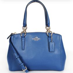 Coach F36704 Bright Mineral Mini Christie Carryall in Crossgrain Leather