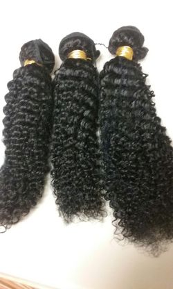 14"14"16"100% raw virgin hair 9a Malaysian kinky curly