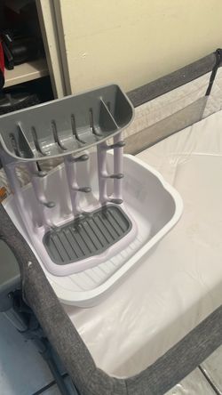 Baby Bottle Drying Rack with Tray & bed side bassinet