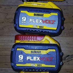 DEWALT 20V/60V FLEXVOLT 9.0AH BATTERY'S (3) 