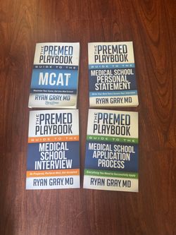 4 Ryan Gray Premed Playbook Books – Complete Med School Prep Set