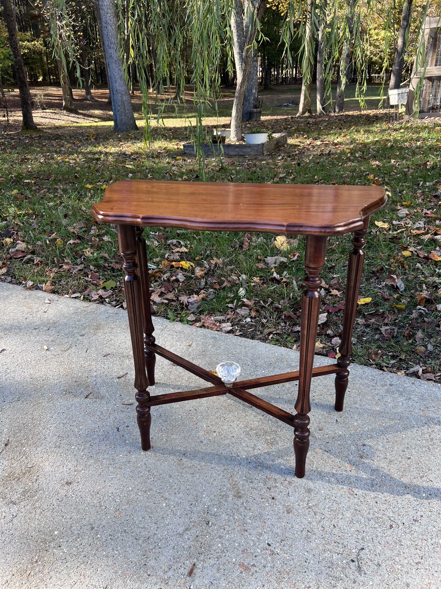 Original Half Moon Accent Table with Added Flare