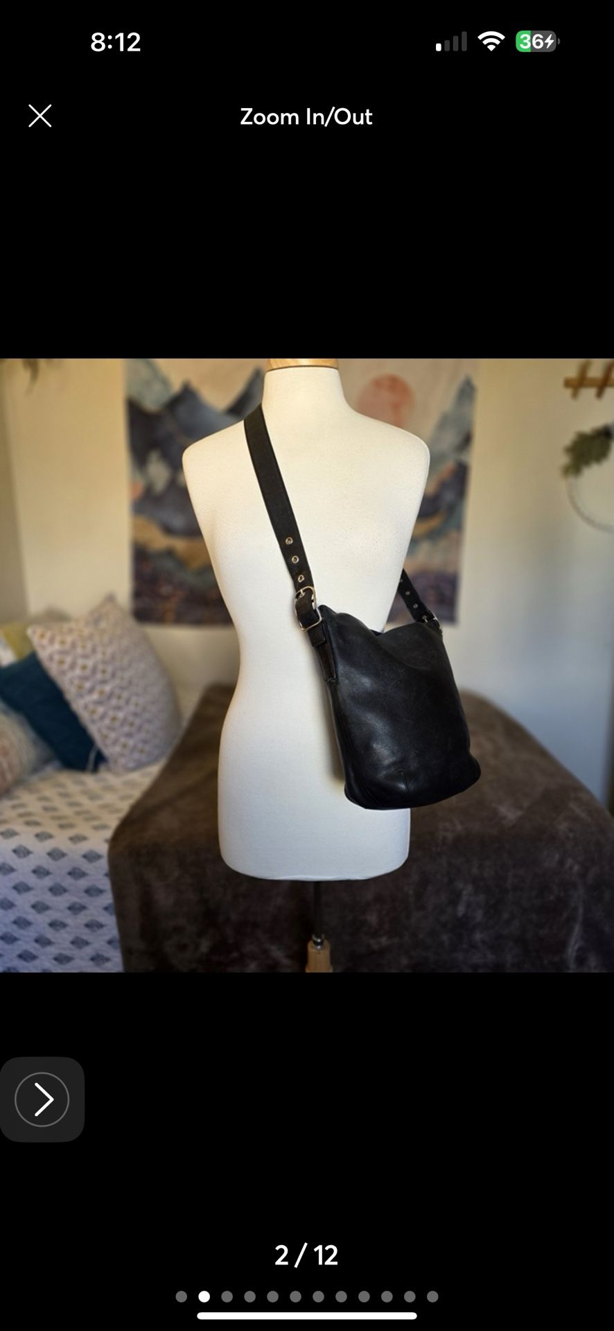 Coach Black Duffle Sac Crossbody Shoulder Bag w COA