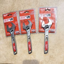 Milwaukee 8 in. Adjustable Wrench $15 Each