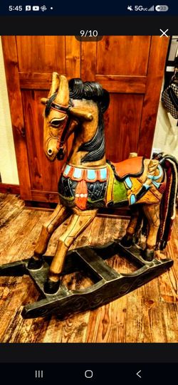Very old solid strong rocking horse