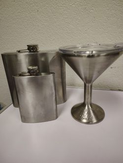 Flask/ Drinking Set - $10
