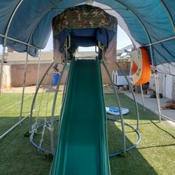 Playhouse. Playground. Tent. Slide.