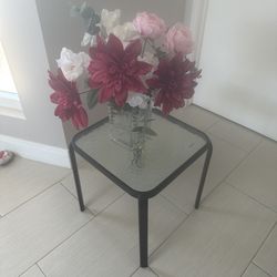 Glass side table toughened glass