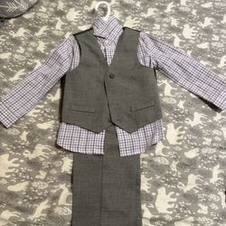 Suit Set Van Heusen Boys 3-Piece Formal Suit Set, Vest, Pants, Collared Dress Shirt,