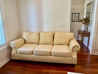 Birch Lane 92" Sofa — Cream Fabric, Excellent Condition