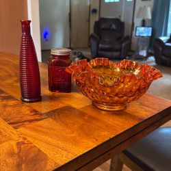 Cadmium glass pieces