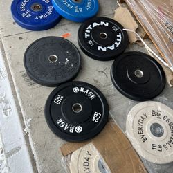 230lb Olympic Bumper Plate Set 10LB 25LB 35LB 45LB