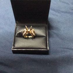 Heavy 14kt Yellow Gold Ladies Remount Natural Diamond Ring 