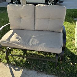 2-Seat Outdoor Swing Glider Bench Rocking Patio Loveseat Chair